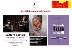 Poesia i música en homenatge a Montserrat Abelló
